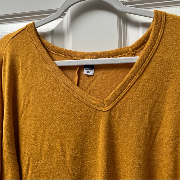 Mustard V-Neck Long Sleeve - Picture 4 of 5
